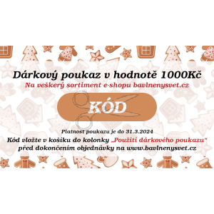 DÁRKOVÝ POUKAZ v hodnotě 1000Kč - VÁNOČNÍ